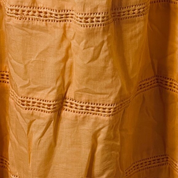 Olivia James The Label Tiered Eyelet Trim Maxi Peasant Dress NWT Size Small - Picture 7 of 10